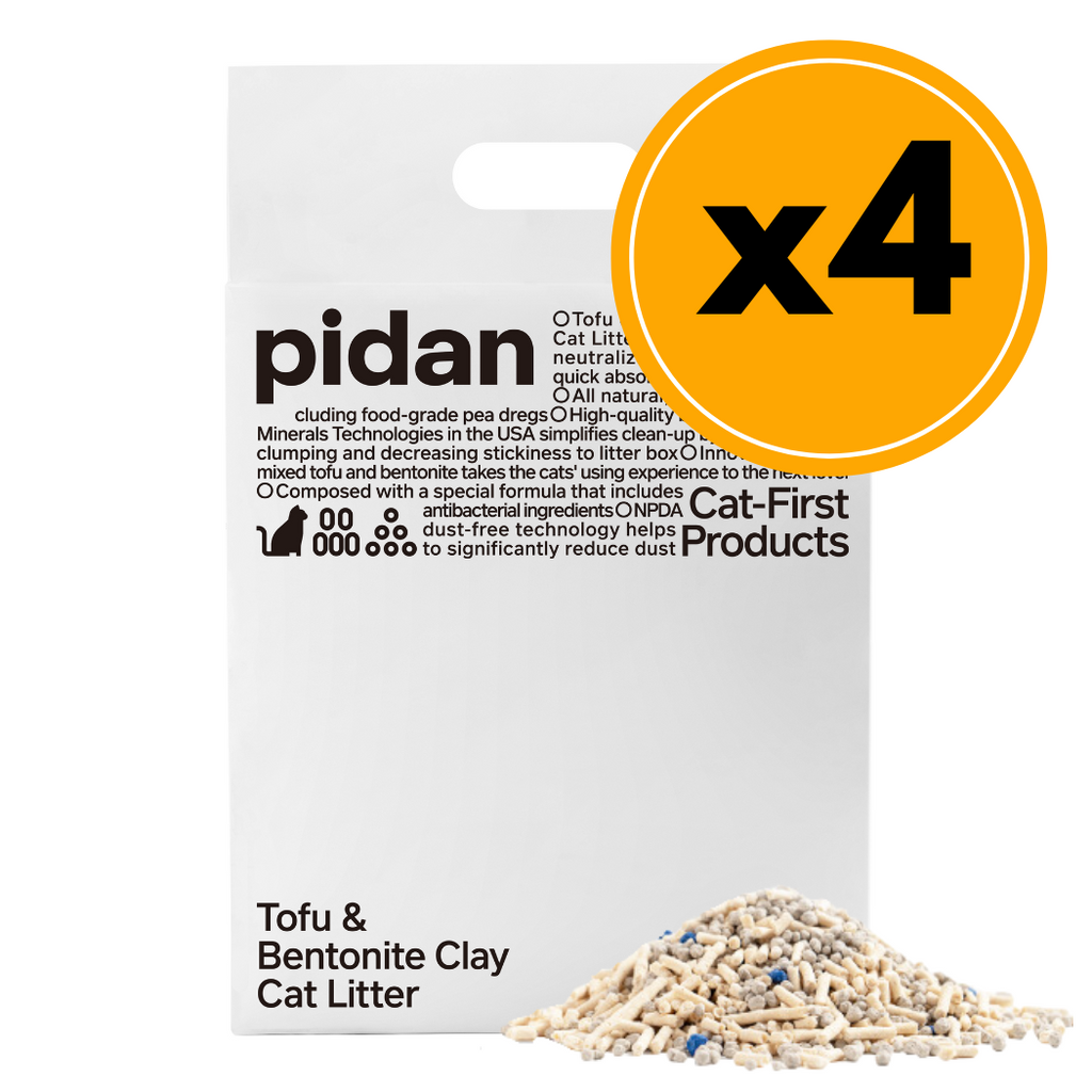 pidan Cat Litter Tofu & Bentonite | 2.4kg per Bag - 4 Bag Bundle | PD1605M1X4E