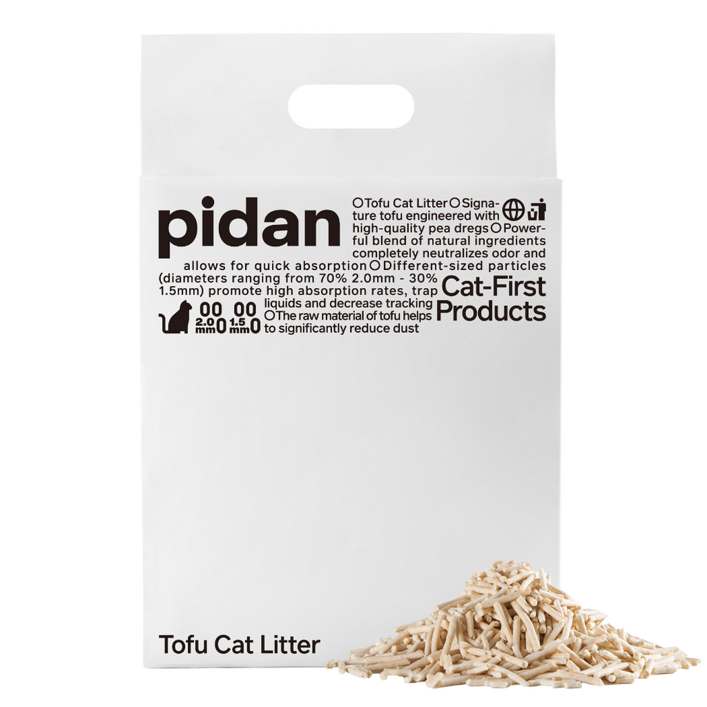 pidan Tofu Cat Litter | 70% 2mm mix 30% 1.5mm Original Tofu Cat Litter (Pure Tofu) | 2.4 kg per bag | PD1611M1